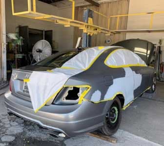 Mercedes-Benz C350 before collision repair at TLS Automotive